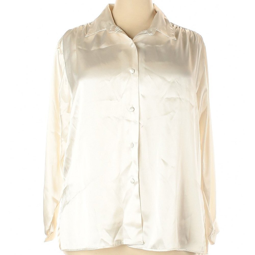 Ivory Satin Blouse